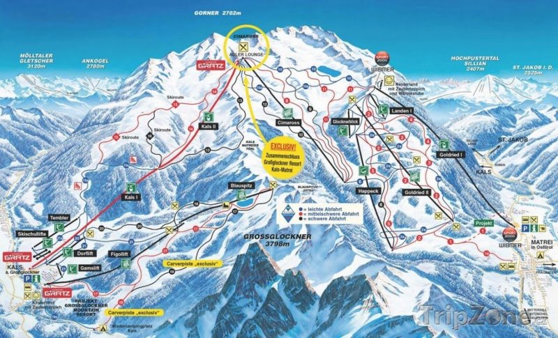 Fotka, Foto Mapa lyžařského střediska Kals-Matrei