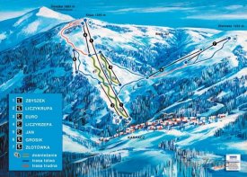 Mapa lyžařského střediska Karpacz