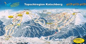 Mapa lyžařského střediska Katschberg
