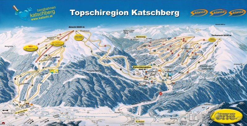 Fotka, Foto Mapa lyžařského střediska Katschberg