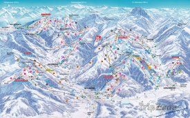 Mapa lyžařského střediska Kitzbühel