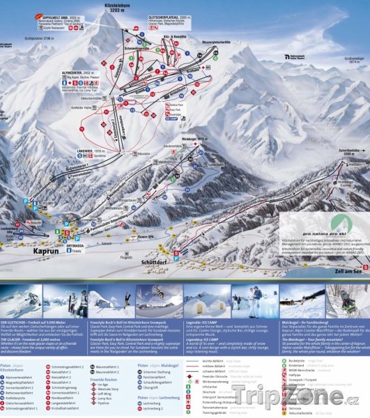 Fotka, Foto Mapa lyžařského střediska Kitzsteinhorn