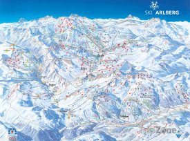 Mapa lyžařského střediska Lech
