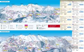 Mapa lyžařského střediska Lenzerheide-Valbella-Churwalden