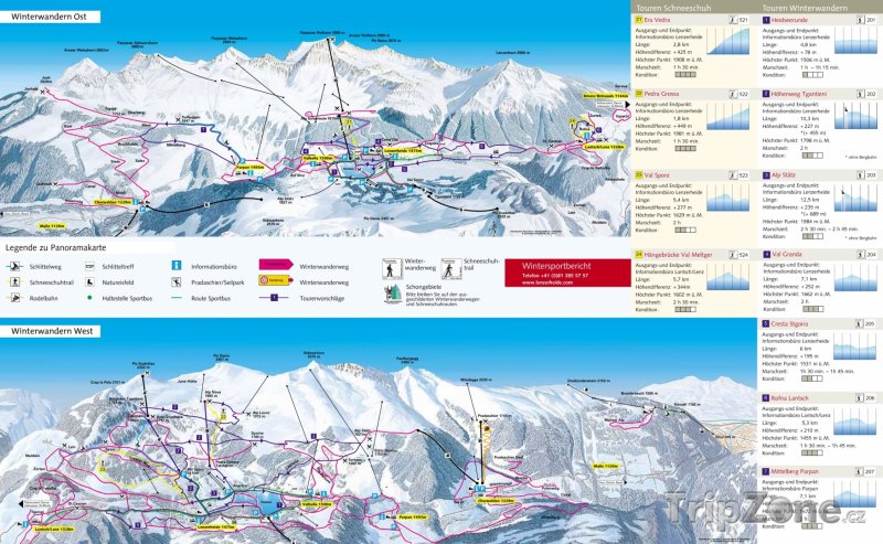 Fotka, Foto Mapa lyžařského střediska Lenzerheide-Valbella-Churwalden