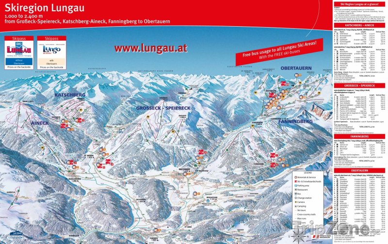 Fotka, Foto Mapa lyžařského střediska Lungau