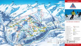 Mapa lyžařského střediska Obersaxen-Mundaun-Val Lumnezia