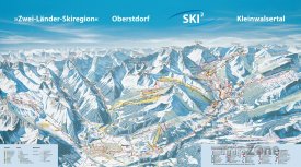 Mapa lyžařského střediska Oberstdorf