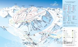 Mapa lyžařského střediska Pitztaler Gletscher