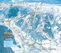 Mapa lyžařského střediska Rauris