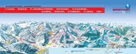 Mapa lyžařského střediska Salzburger Sportwelt