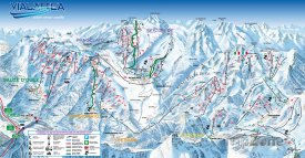 Mapa lyžařského střediska Sestriere