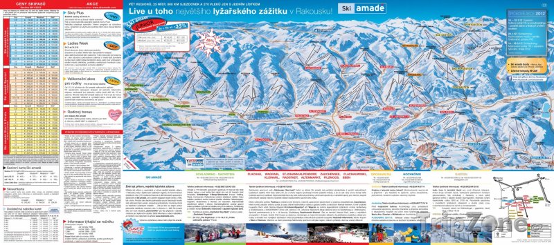 Fotka, Foto Mapa lyžařského střediska Ski Amadé
