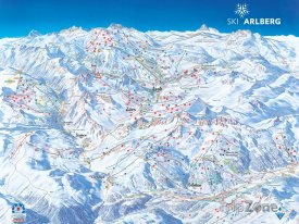 Mapa lyžařského střediska St. Anton