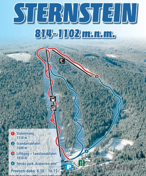 Fotka, Foto Mapa lyžařského střediska Sternstein