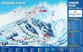 Mapa lyžařského střediska Štrbské Pleso