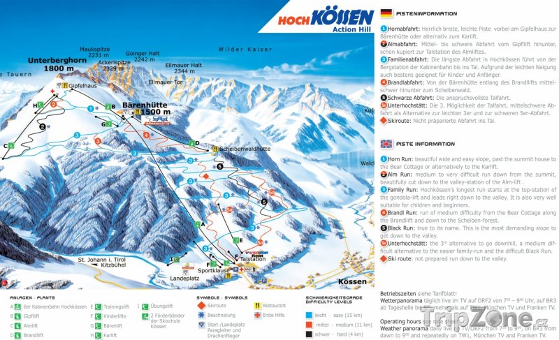 Fotka, Foto Mapa lyžařského střediska Unterberghorn