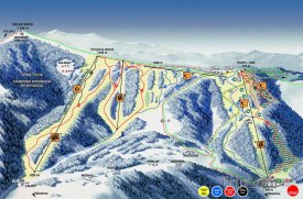 Mapa lyžařského střediska Vel'ká Rača