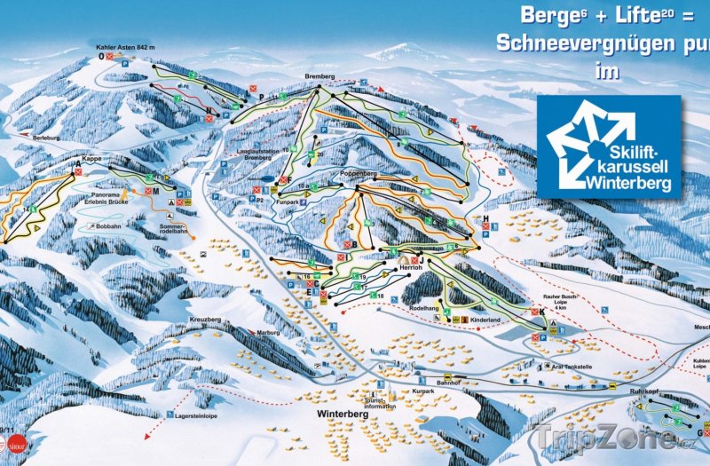 Fotka, Foto Mapa lyžařského střediska Winterberg