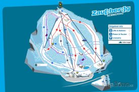 Mapa lyžařského střediska Zauberberg