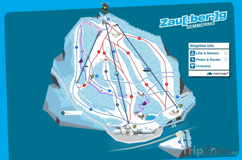 Fotka, Foto Mapa lyžařského střediska Zauberberg