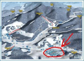 Mapa lyžařského střediska Zawoja