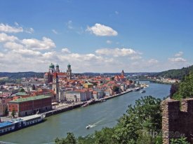 Passau, řeka Dunaj a historické centrum města
