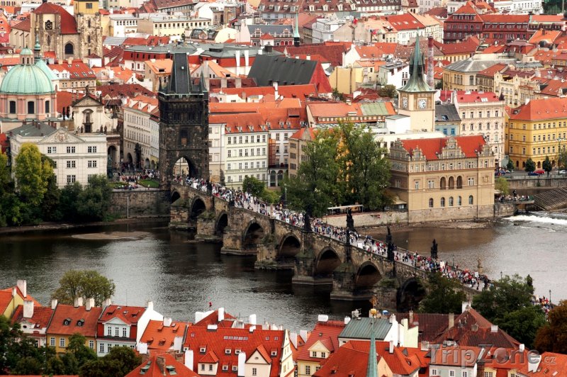 Fotka, Foto Pohled na Karlův Most (Praha, Česká republika)
