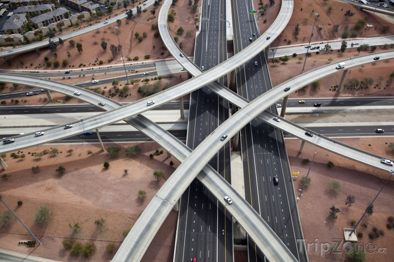Fotka, Foto Křížení dálnice Interstate 10 a Interstate 17 (Phoenix, USA)
