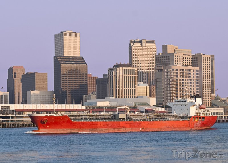 Fotka, Foto Nákladní loď na řece Mississippi (New Orleans, USA)