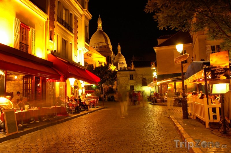 Fotka, Foto Noční Montmartre (Paříž, Francie)