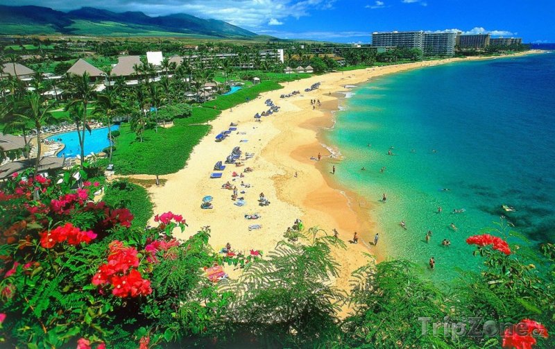 Fotka, Foto Pláž Kaanapali na havajském ostrově Maui