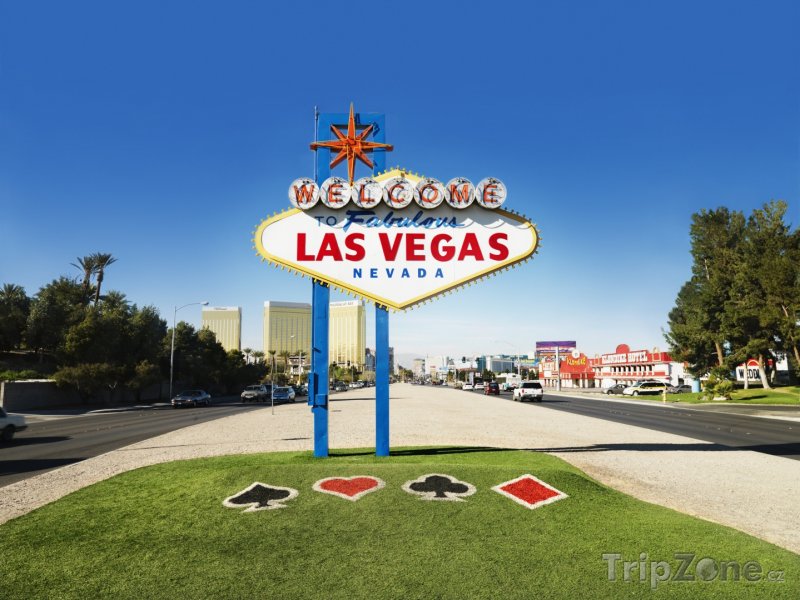 Fotka, Foto Uvítací cedule na začátku Las Vegas Strip (Las Vegas, USA)